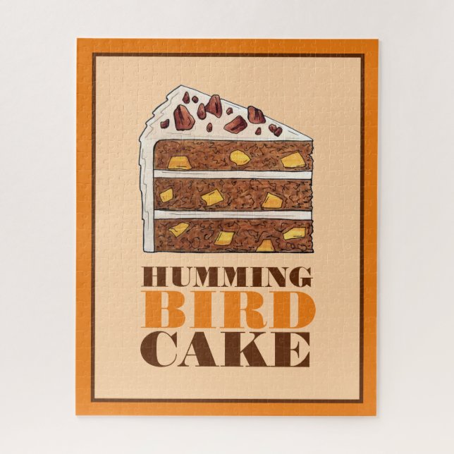 Southern Hummingbird Layer Cake Slice Dessert Puzzle (Vertikal)