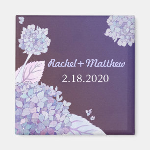 Southern Hydrangeas Hochzeit retten das Datum Magnet