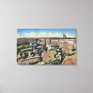 Southern Idaho - Berühmte Sinking Farm in Lachs Leinwanddruck