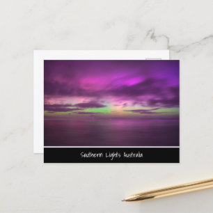 Southern Lights Australia - Night Sky Foto Postkarte