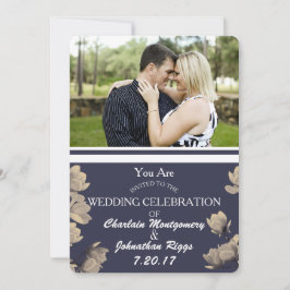 Southern Magnolias Foto & Midnight Blue Wedding Save The Date