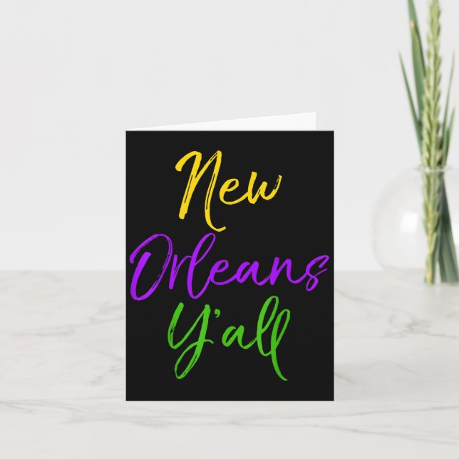 Southern Mardi Gras Quote Louisiana Gift New Orlea Karte (Vorderseite)