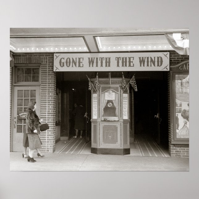 Southern Movie House, 1940. Vintages Foto Poster (Vorne)