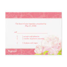 Southern Pink Peony Wedding RSVP
