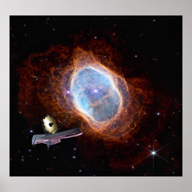 Southern Ring Nebula Space James Webb Telescope Poster (Vorne)