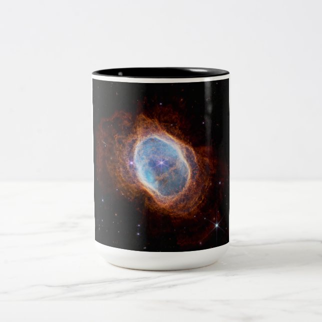 Southern Ring Nebula Space James Webb Telescope Zweifarbige Tasse (Mittel)