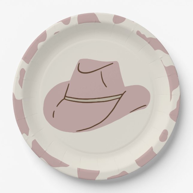 Southern Rodeo Pink Cowgirl Birthday Paper Teller (Vorderseite)