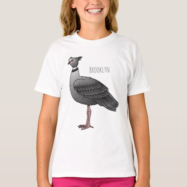 Southern screamer bird cartoon illustration T-Shirt (Vorderseite)