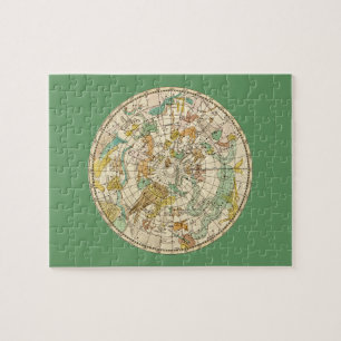 Southern Sky Star Chart and Constellation Map Puzzle
