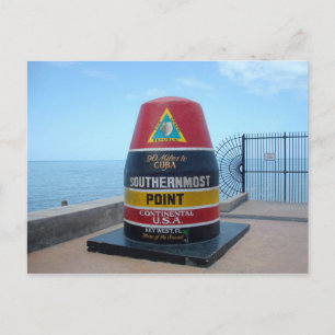 Southernmost Point Buoy Key West Florida Postkarte