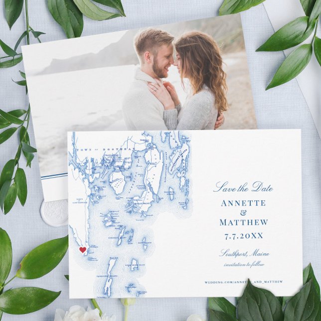 Southport Boothbay Hafen Maine Elegante Karte (Von Creator hochgeladen)