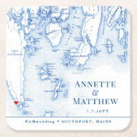 Southport Boothbay Maine Map Wedding Cocktail Hour