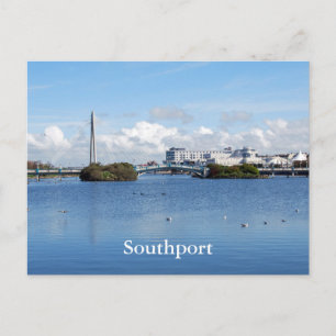 Southport Marine Lake Postcard Postkarte