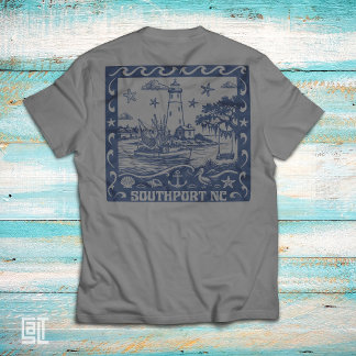 Southport NC Küstenleuchtturm Nautilus T-Shirt