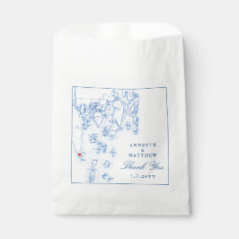 Southport Newagen Seaside Inn Blue Wedding Geschenktütchen