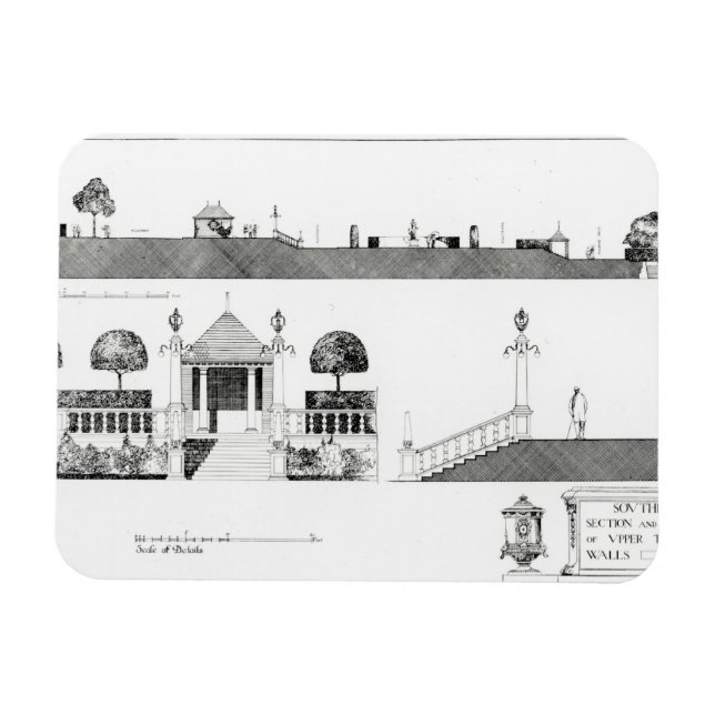 Southport: Sektion und Details der Oberen Terrasse Magnet (Horizontal)