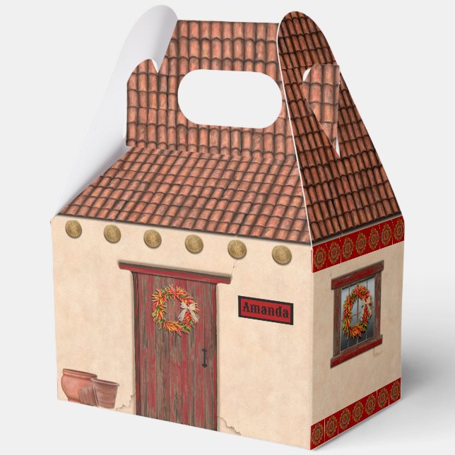 Southwest Adobe and Terracotta Tile House Design Geschenkschachtel (Vorderseite)