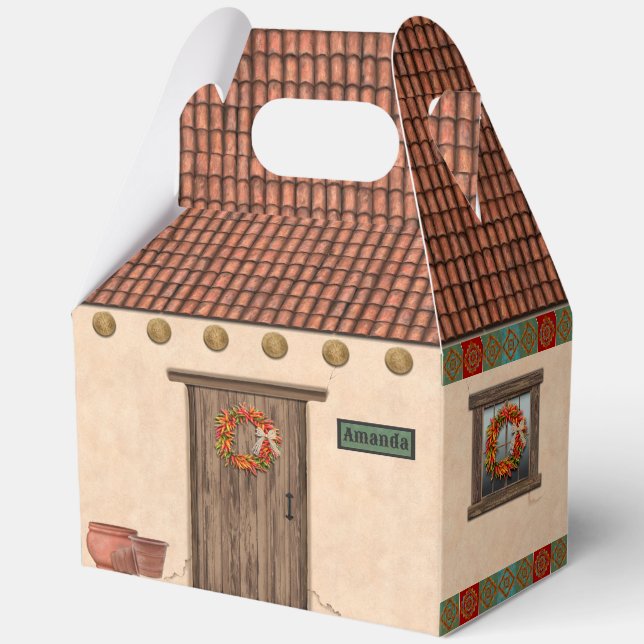 Southwest Adobe and Terracotta Tile House Design Geschenkschachtel (Vorderseite)