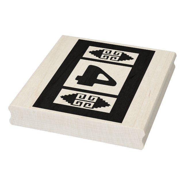 Southwest Aztec Large Briefmarke Tool - Nummer 4 Gummistempel (Stempel)