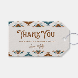 Southwest Baby Shower Danke Tags Geschenkanhänger
