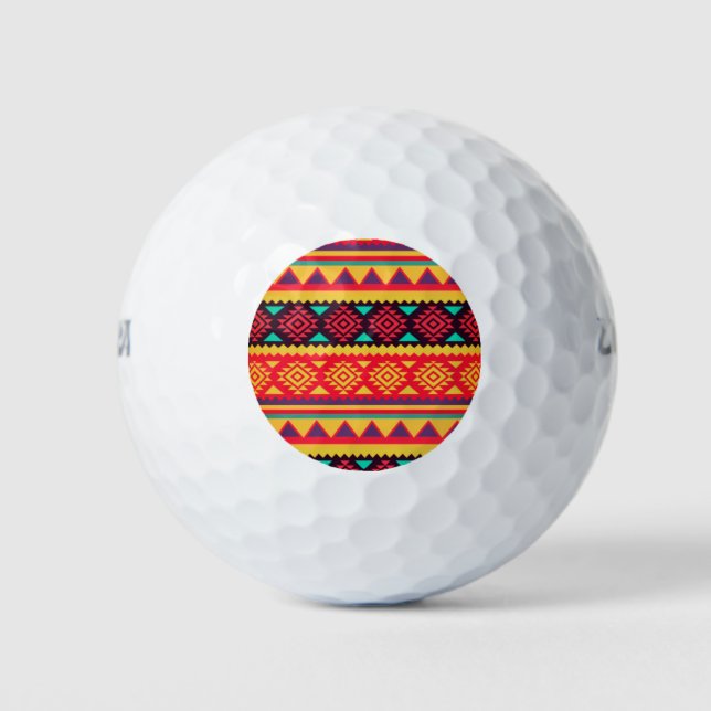 Southwest Blanket Pattern Golf Balls Golfball (Vorderseite)
