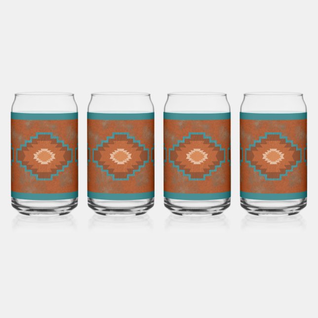 Southwest Canyons Turquoise Diamond Design Dosenglas (Links)