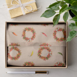 Southwest Chile Ristra Wreaths and Peppers Pattern Seidenpapier