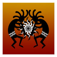 Southwest Design Wüste Tribal Sun Kokopelli