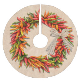 Southwest Festive Colorful Chile Ristra Wreath   Polyester Weihnachtsbaumdecke