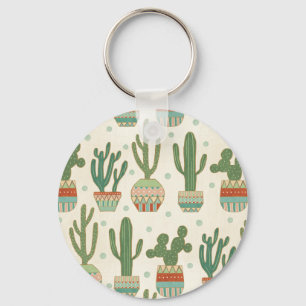 Southwest Geo Step Cactus Pattern Schlüsselanhänger