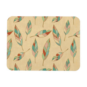 Southwest Geo Step   Korallenfedermuster Magnet