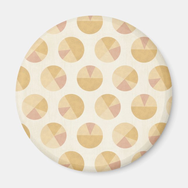 Southwest Geo Step | Orange Circle Pattern Magnet (Vorne)