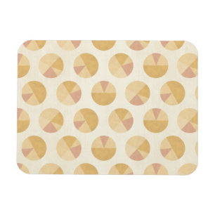 Southwest Geo Step   Orange Circle Pattern Magnet