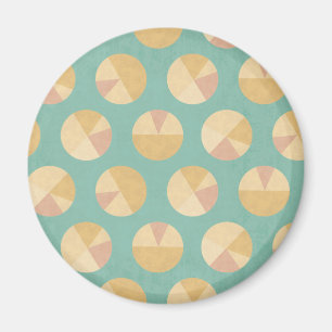 Southwest Geo Step   Orange & Green Circle Muster Magnet