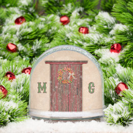 Southwest Holiday Chile Wreath Door Personalized Schneekugeln