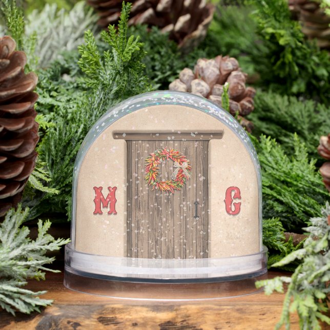 Southwest Holiday Chile Wreath Door Personalized Schneekugeln (Winter)