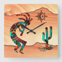 Southwest Kokopell Square Wall Clock