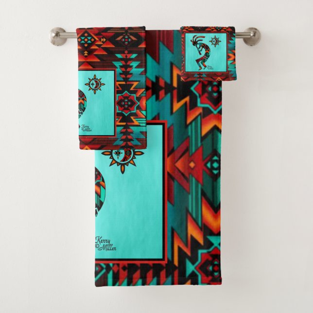 Southwest Kokopelli Badetuch Set (Insitu)