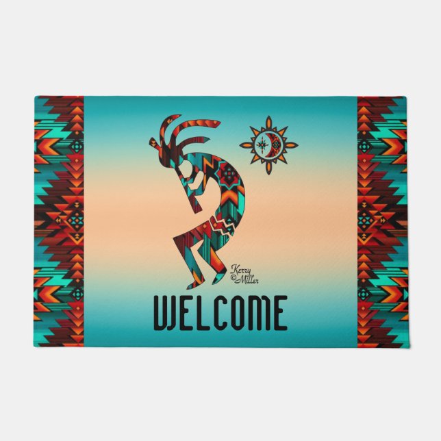 Southwest Kokopelli Doormat Fußmatte (Vorderseite)