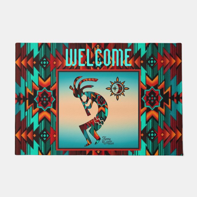 Southwest Kokopelli Doormat Fußmatte (Vorderseite)