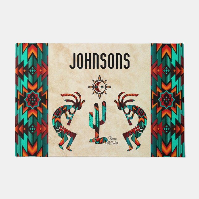 Southwest Kokopelli Doormat Fußmatte (Vorderseite)