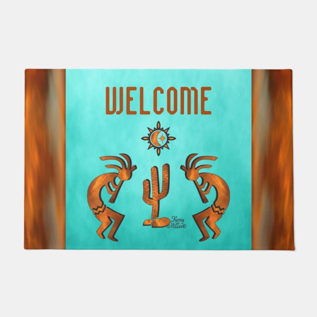 Southwest Kokopelli Doormat Fußmatte (Vorderseite)
