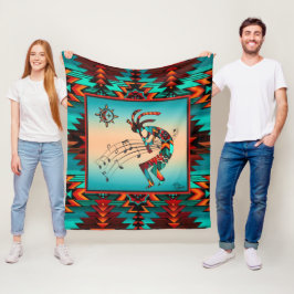 Southwest Kokopelli Fleece Blanket