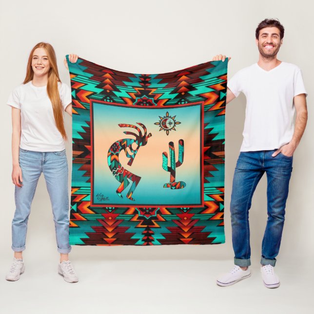 Southwest Kokopelli Fleece Blanket (Beispiel)