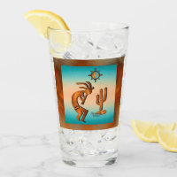 Southwest Kokopelli Glass Cup