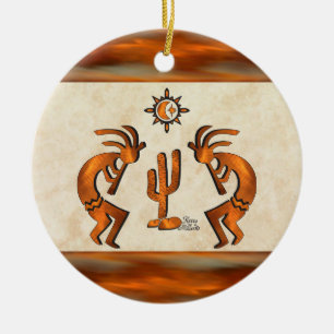 Southwest Kokopelli Keramik Ornament