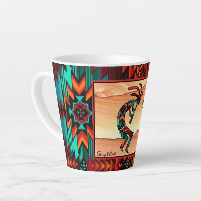 Southwest Kokopelli Latte Tasse (Linke Ecke)