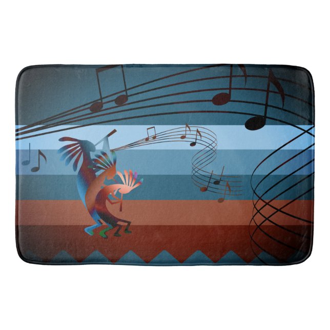 Southwest Kokopelli Music 2 Bath Mat Badematte (Vorderseite)