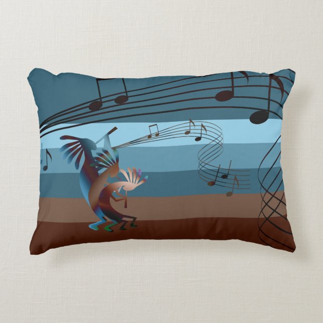 Southwest Kokopelli Music Accent Pillow Zierkissen (Vorderseite)