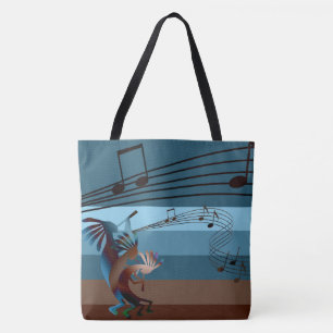 Southwest Kokopelli Music All-Over-Print Lg Tasche